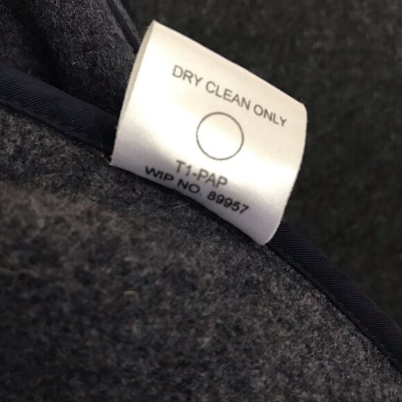 Woolrich Jacket Women's Medium Wool Parka Long Coat Deep Navy Blue Horn Toggles - Picture 6 of 11